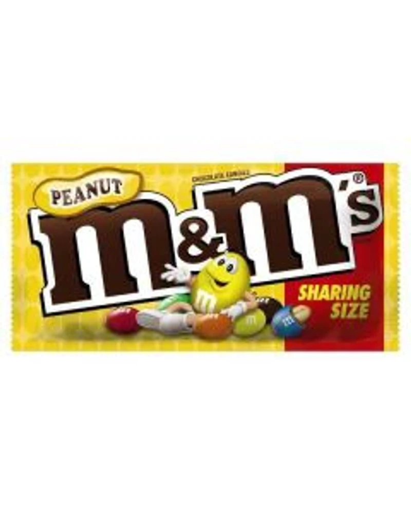 M&M's, Peanut Milk Chocolate Candy, Sharing Size, 3.27 oz.