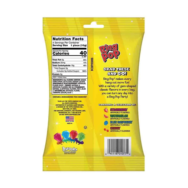 Ring Pop Candy, 3 ct