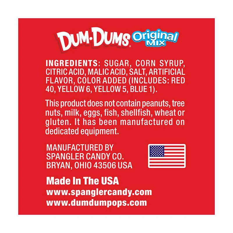 Dum Dums Original Mix Lollipops Bag, 8.4 oz