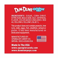 Dum Dums Original Mix Lollipops Bag, 8.4 oz