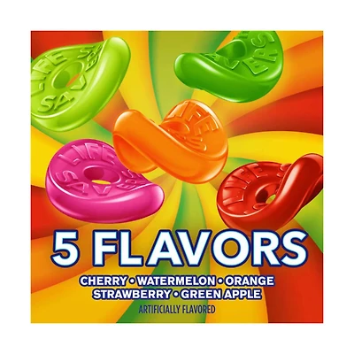 LIFE SAVERS 5 Flavors Gummies Candy Bag, Gummy Candy for Goodie Bags, Road Trips, Treats, 7 oz