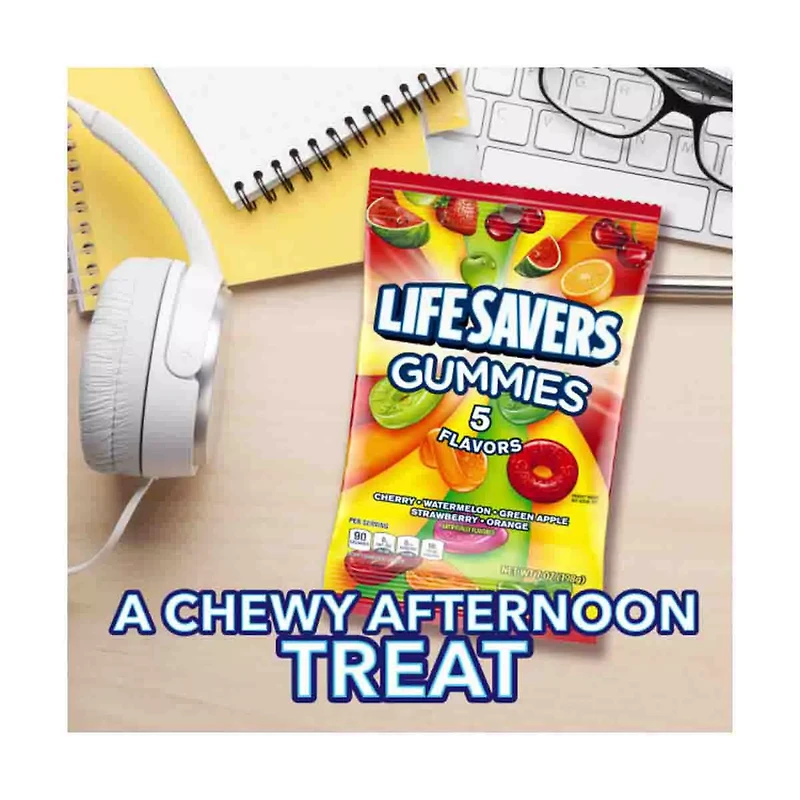 Life Savers 5 Flavors Gummies Candy Bag, 7 oz.