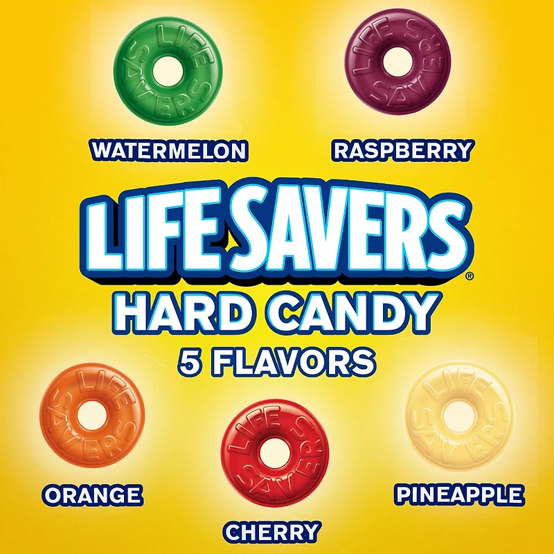 LIFE SAVERS 5 Flavors Hard Candy Individually Wrapped, 6.25 oz Bag