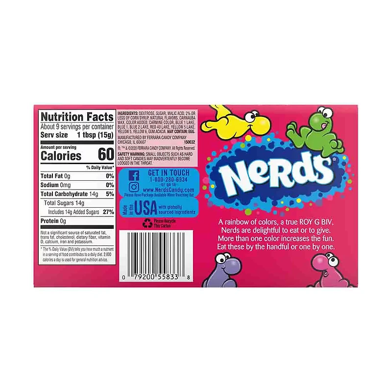 Nerds Rainbow Candy Theater Box, 5 oz.
