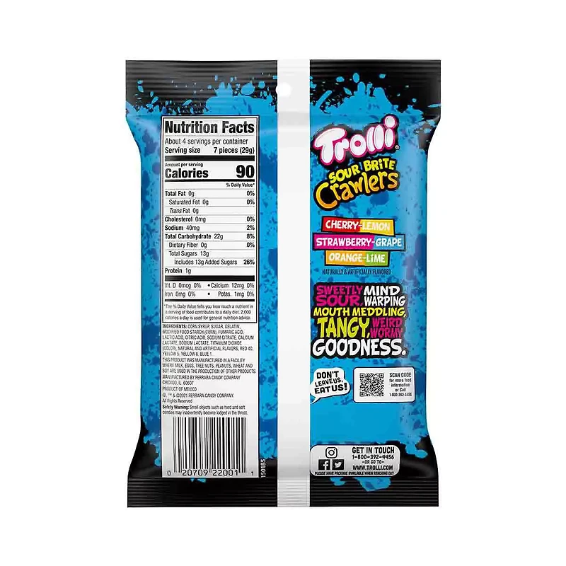 Trolli Sour Brite Crawlers, 3.4 oz