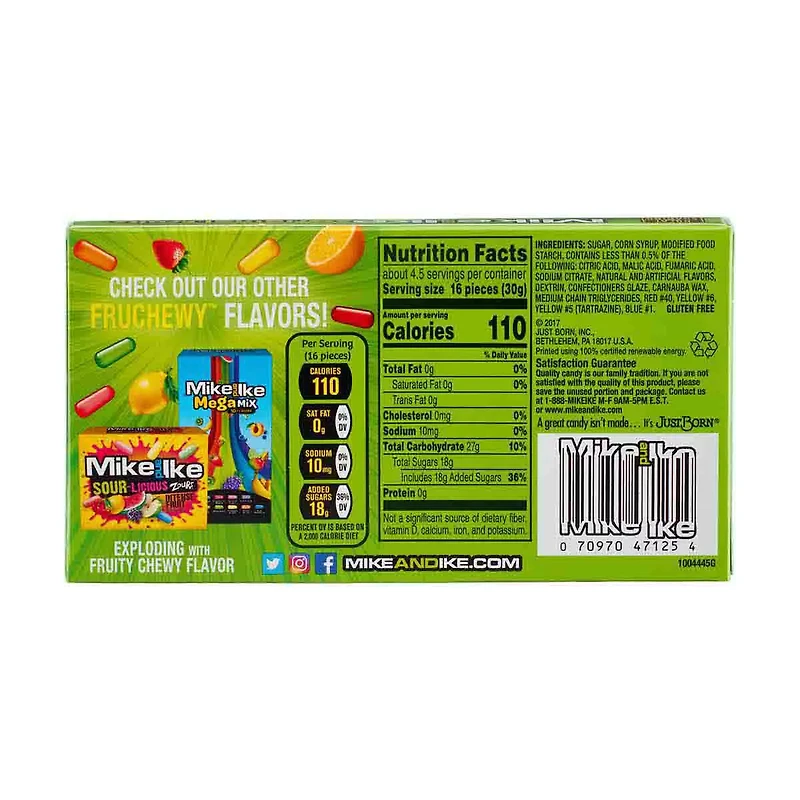 Mike and Ike Chewy Fruit Flavored Candy, 5 oz.