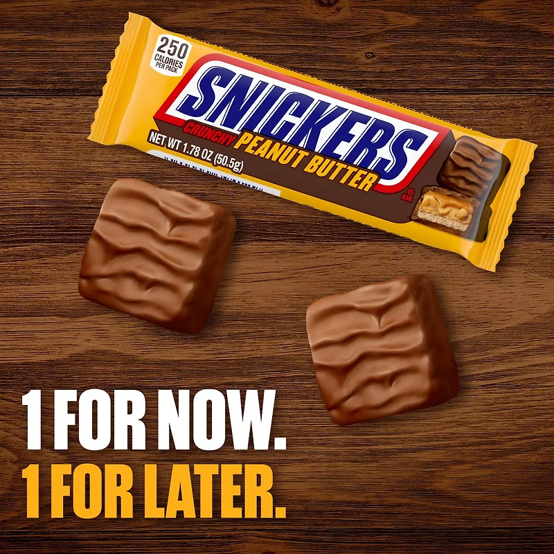 SNICKERS Peanut Butter Squared Candy Chocolate Bars, Full Size, 1.78 oz Pack