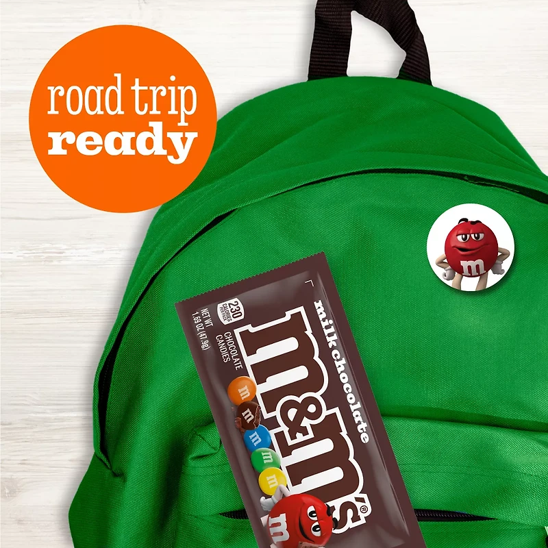 M&M'S Milk Chocolate Candy, Full Size, 1.69 oz Bag