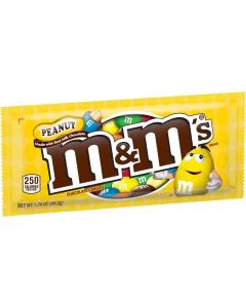 M&M's Peanut Milk Chocolate Candy, 1.74 oz