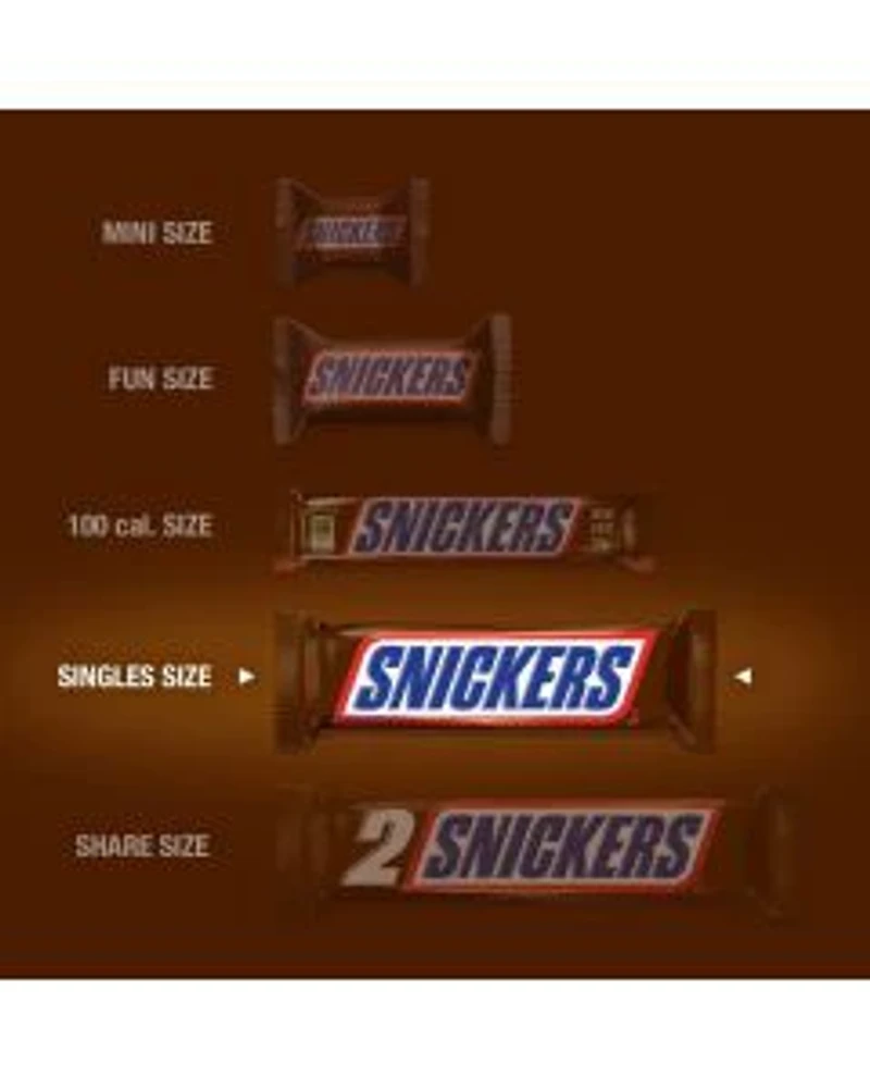 Snickers Singles Chocolate Candy Bar, 1.86 oz