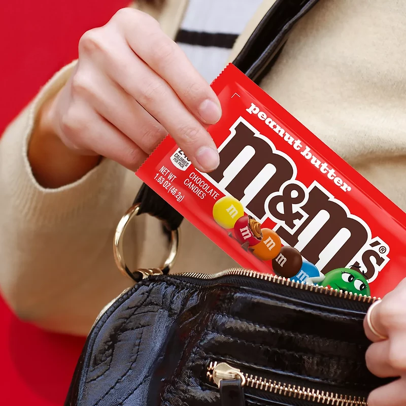 M&M'S Peanut Butter Milk Chocolate Candy, Full Size, 1.63 oz Bag