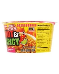 Nissin Hot & Spicy Ramen Noodle Soup, With Shrimp, 3.27 oz