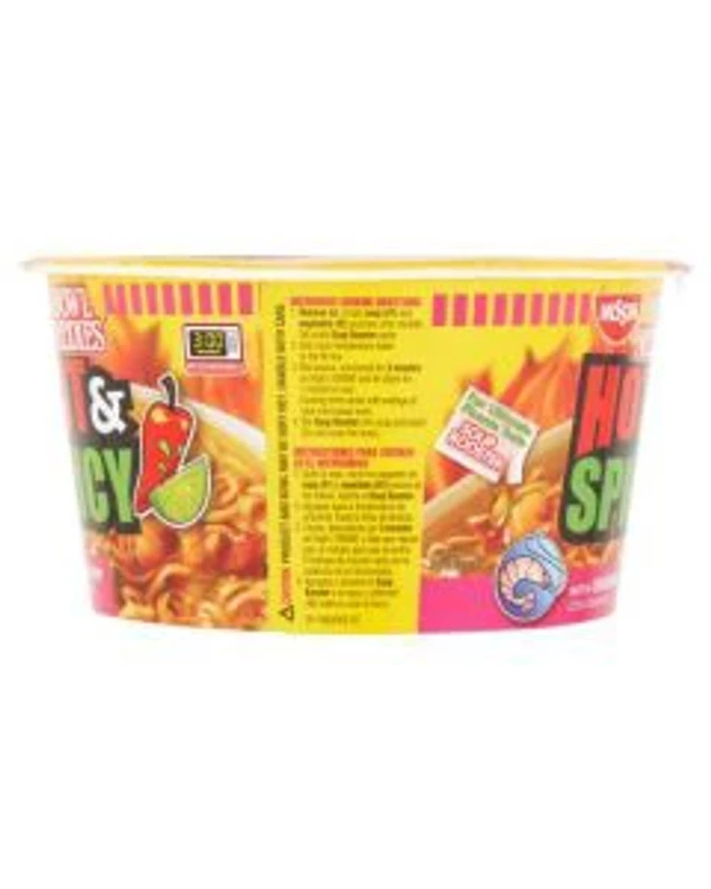 Nissin Hot & Spicy Ramen Noodle Soup, With Shrimp, 3.27 oz