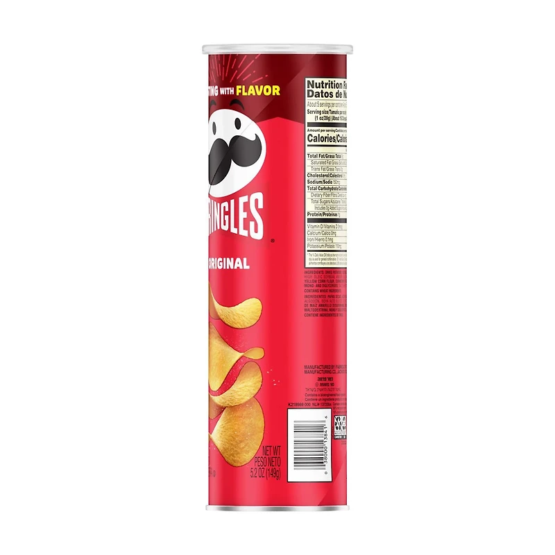 Pringles Potato Crisps Chips, Original, 5.2 oz