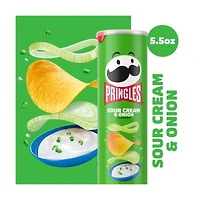 Pringles Potato Crisps Chips, Sour Cream and Onion, 5.5 oz