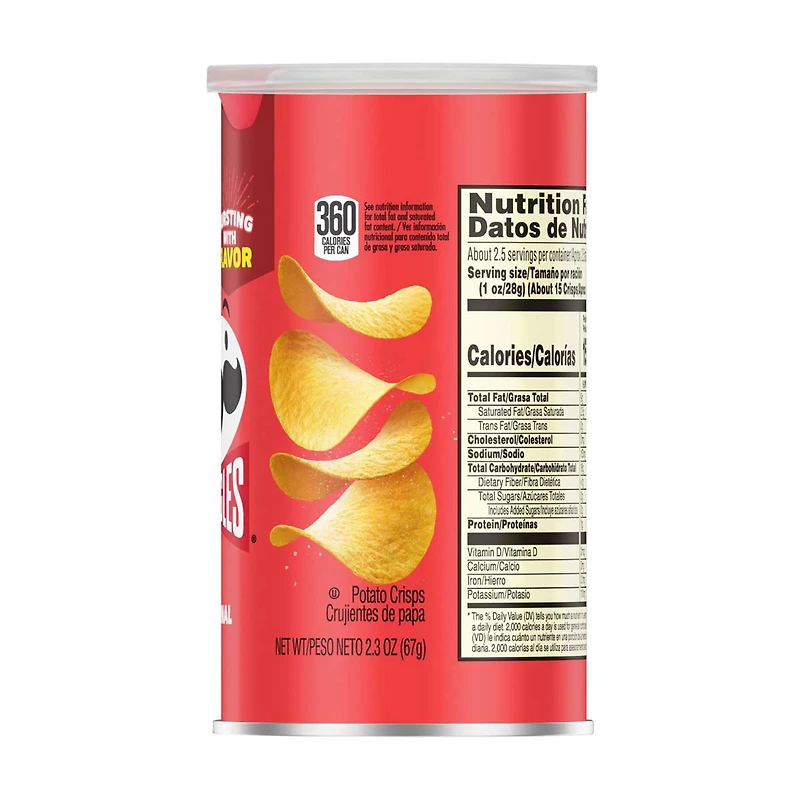 Pringles Grab and Go Original Flavored Crisps, 2.4 oz