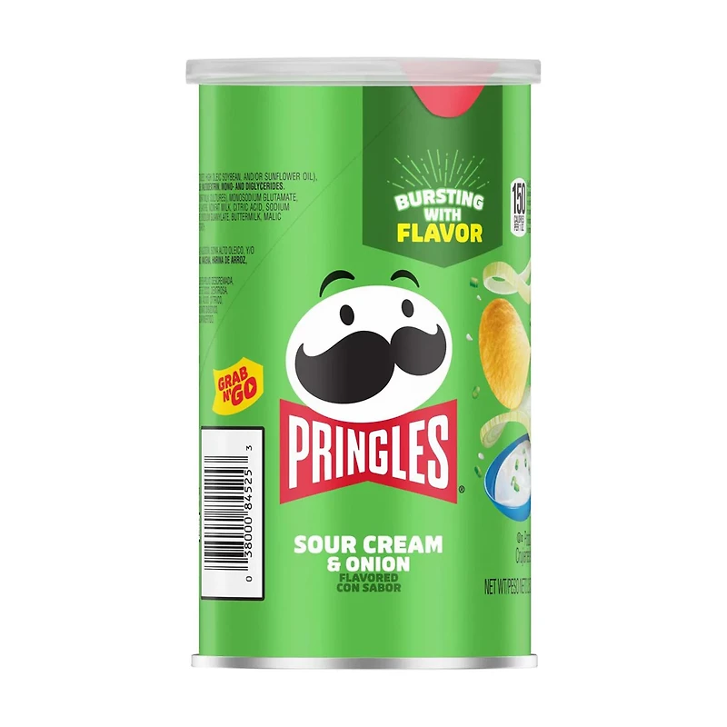 Pringles Grab and Go Sour Cream & Onion Flavored Crisps, 2.5 oz