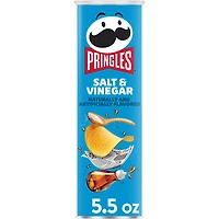 Pringles Potato Crisps Chips Salt and Vinegar, Lunch Snacks, 5.5 oz