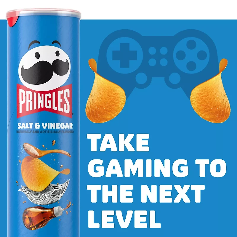 Pringles Potato Crisps Chips Salt and Vinegar, Lunch Snacks, 5.5 oz
