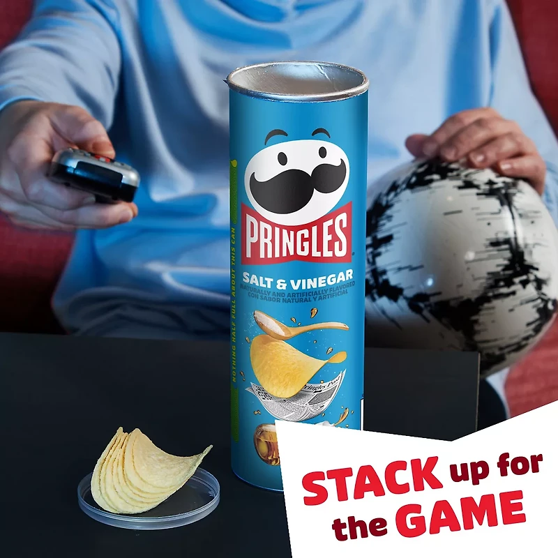 Pringles Potato Crisps Chips Salt and Vinegar, Lunch Snacks, 5.5 oz