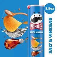 Pringles Potato Crisps Chips Salt and Vinegar, Lunch Snacks, 5.5 oz
