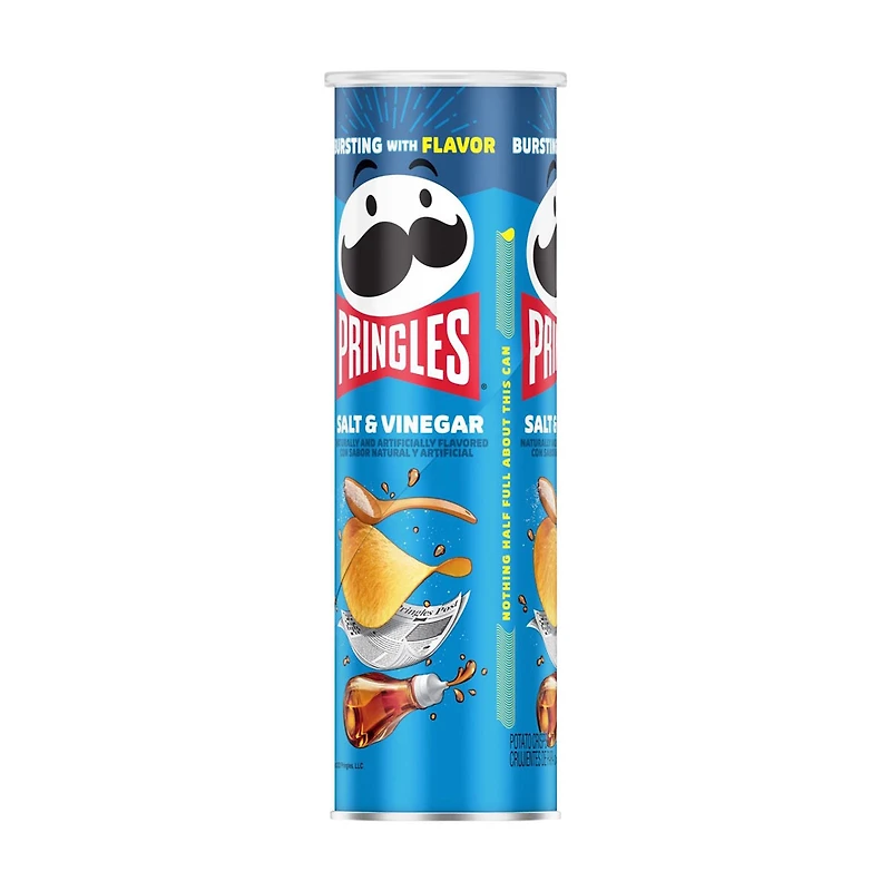 Pringles Potato Crisps Chips Salt and Vinegar, Lunch Snacks, 5.5 oz