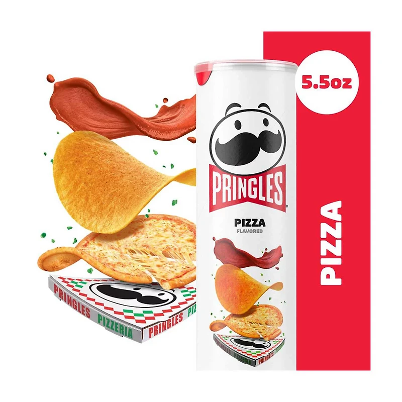 Pringles Potato Crisps Chips, Pizza, 5.5 oz