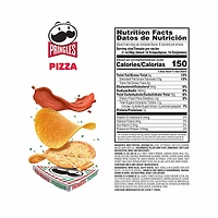 Pringles Potato Crisps Chips, Pizza, 5.5 oz