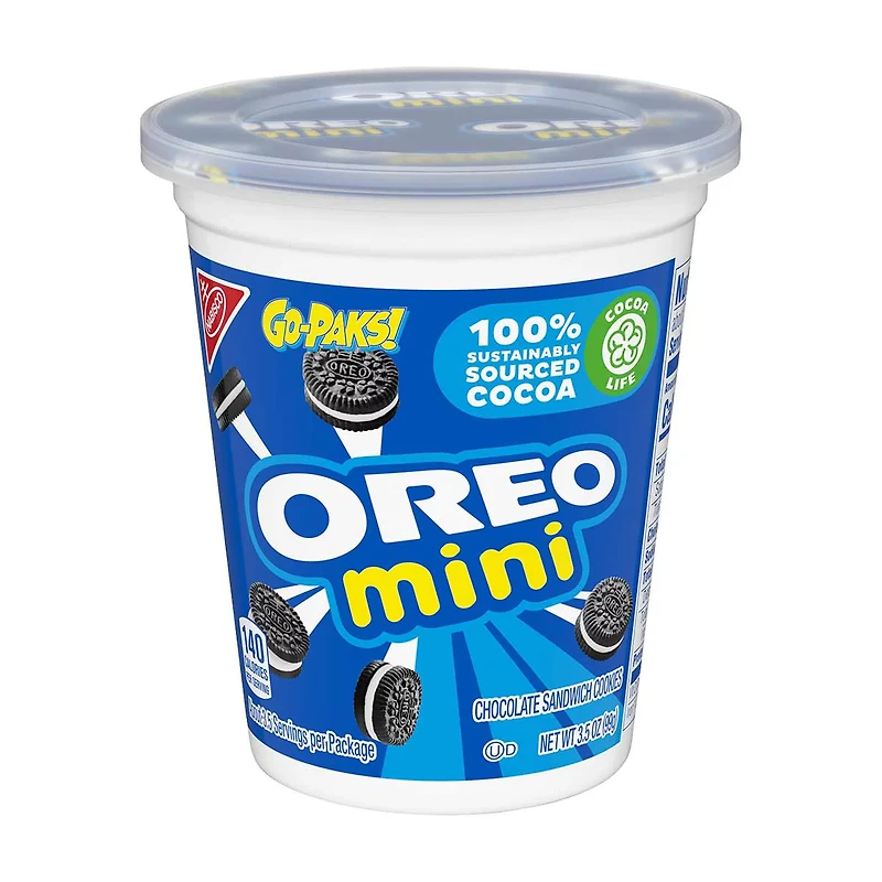 OREO Mini Chocolate Sandwich Cookies, Go-Pak, 3.5 oz
