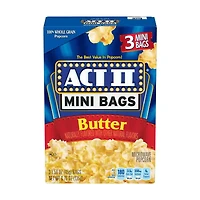 ACT II Butter Microwave Popcorn, 3-Count 1.6-oz. Mini Bags