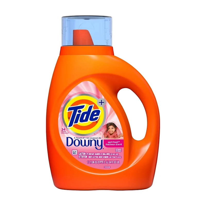 Tide Plus Downy April Fresh Liquid Laundry Detergent, 34 fl oz