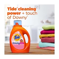 Tide Plus Downy April Fresh Liquid Laundry Detergent, 34 fl oz