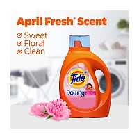 Tide Plus Downy April Fresh Liquid Laundry Detergent, 34 fl oz
