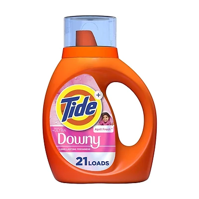 Tide Plus Boost of Ultra Downy Liquid Laundry Detergent, April Fresh Scent, 30 f