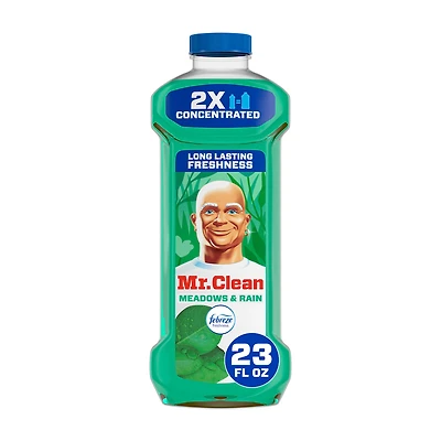 Mr. Clean 2X Concentrated Multi Purpose Liquid Cleaner, Meadows & Rain Scent, 23 oz