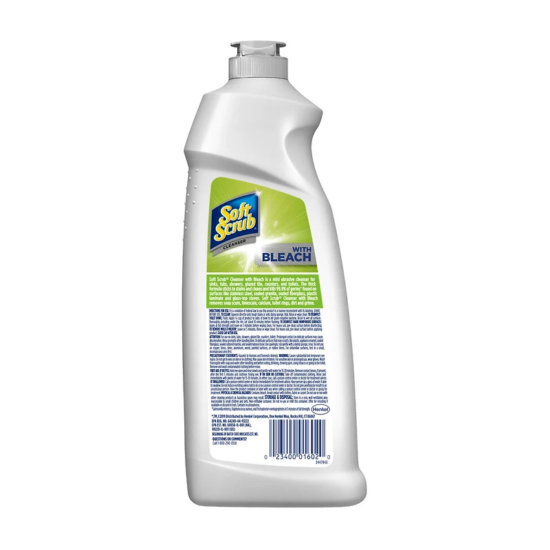 Soft Scrub Antibacterial Cleanser with Bleach, 24 fl oz