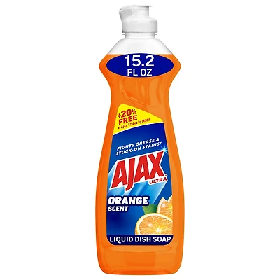 Ajax Ultra Liquid Dish Soap Orange Scent, Triple Action, 15.2 oz