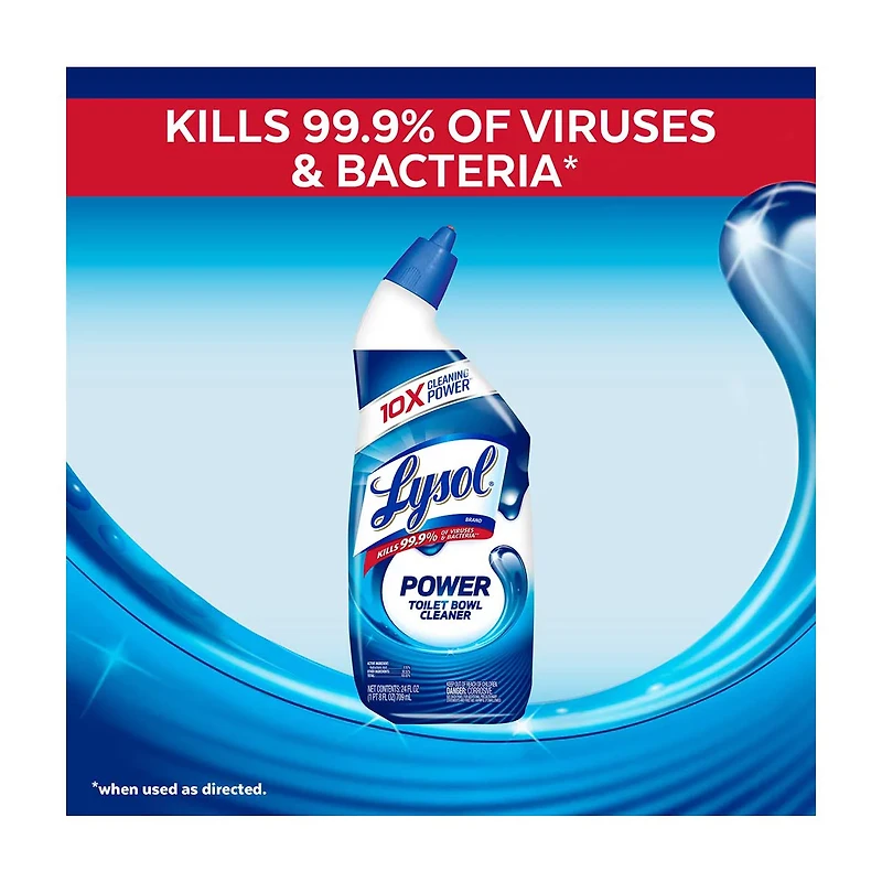 Lysol Power Toilet Bowl Cleaner Gel, For Cleaning and Disinfecting, Stain Remova