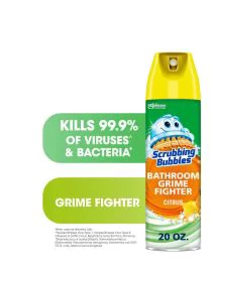 Scrubbing Bubbles Bathroom Grime Fighter Disinfectant Spray, Citrus Scent