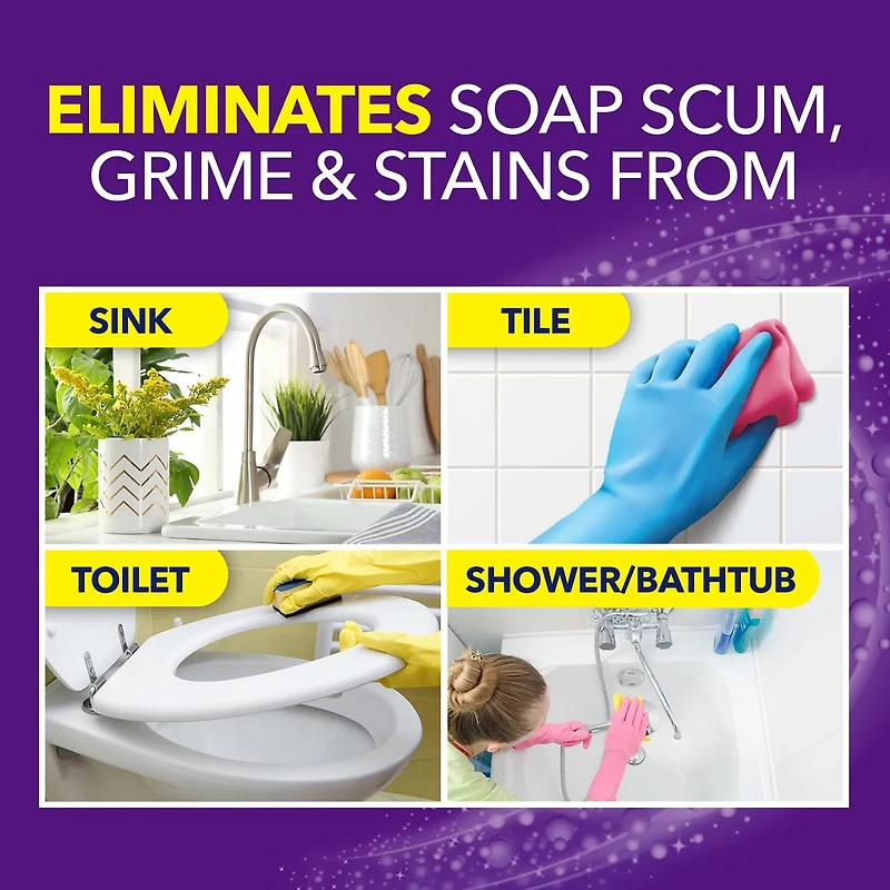 OxiClean Foam-Tastic™ Foaming Bathroom Cleaner, Fresh Scent, 19 oz Spray Can, Eliminates Soap Scum, Grime and Stains