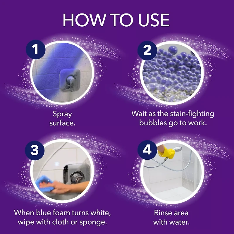 OxiClean Foam-Tastic™ Foaming Bathroom Cleaner, Fresh Scent, 19 oz Spray Can, Eliminates Soap Scum, Grime and Stains
