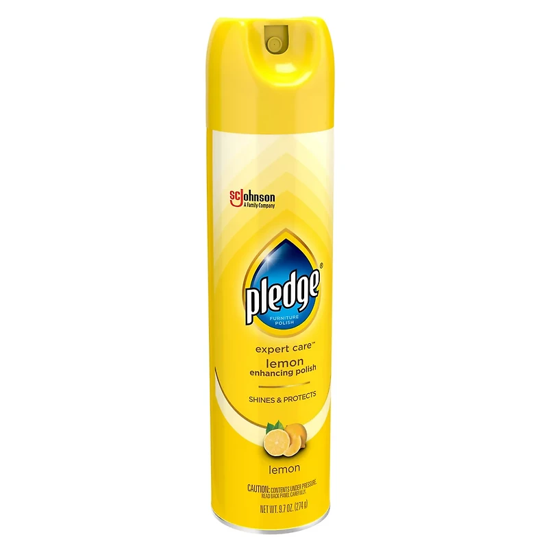 Pledge Enhancing Polish, Furniture & Wood Spray, Lemon Scent, 9.7oz