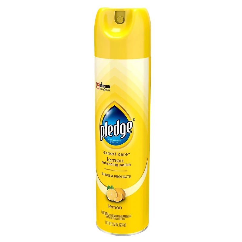 Pledge Enhancing Polish, Furniture & Wood Spray, Lemon Scent, 9.7oz