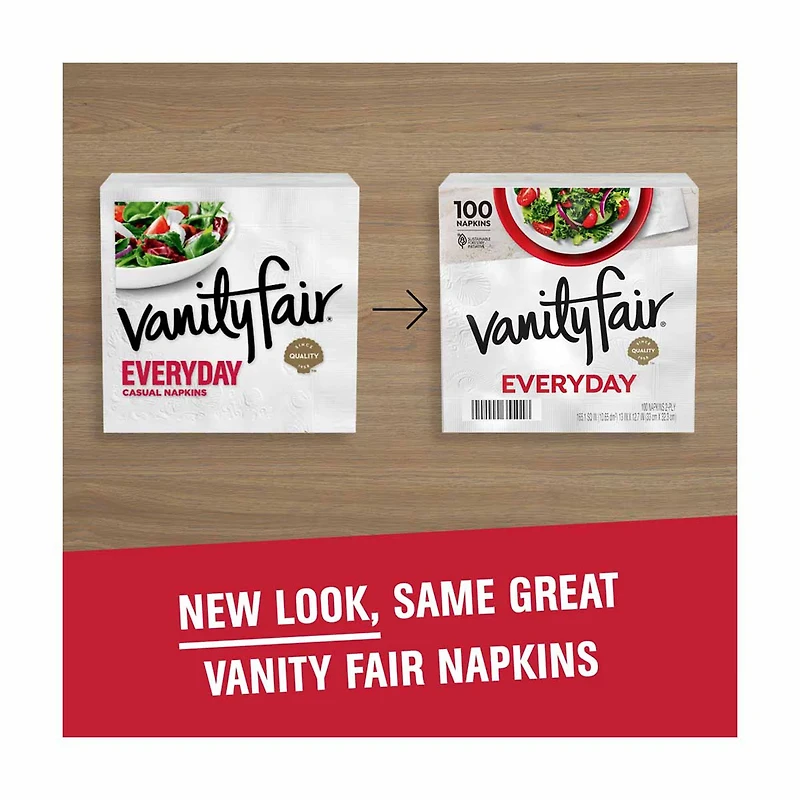 Vanity Fair Everyday Paper Napkins, 100 ct