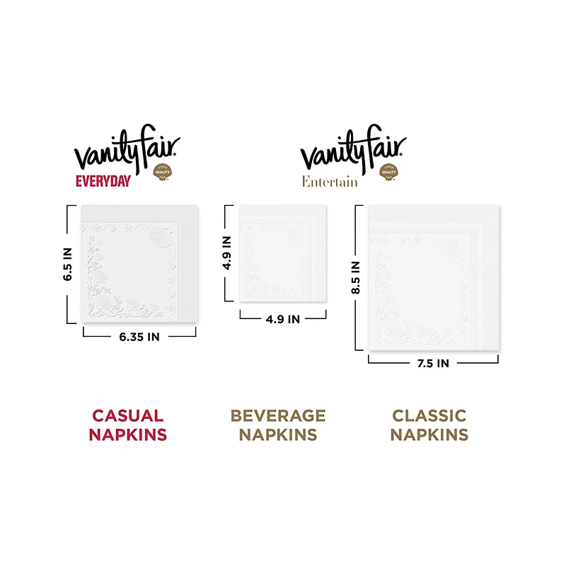 Vanity Fair Everyday Paper Napkins, 100 ct