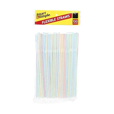 Flexible Straws, 100 Count