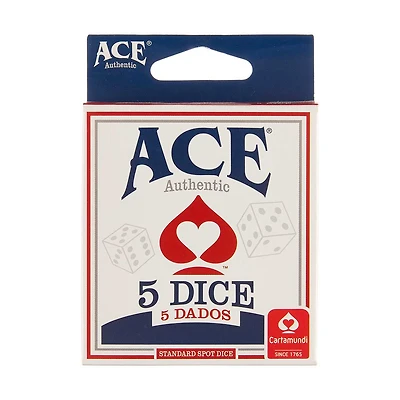 Cartamundi 1500 Ace Standard Spot Dice, 5 Count