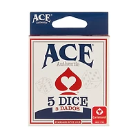 Cartamundi 1500 Ace Standard Spot Dice, 5 Count