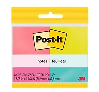 Post-it Notes, 4 Mini Sticky Note Pads, 1.38 x 1.88 in., School Supplies and Office Products, Poptimistic Collection