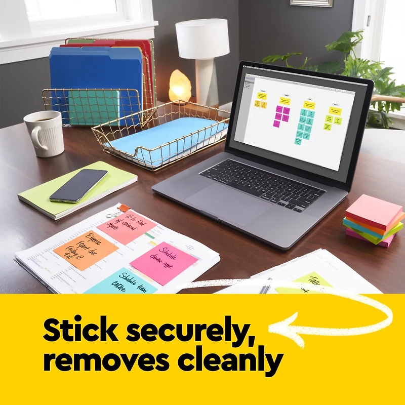 Post-it Notes, 4 Mini Sticky Note Pads, 1.38 x 1.88 in., School Supplies and Office Products, Poptimistic Collection